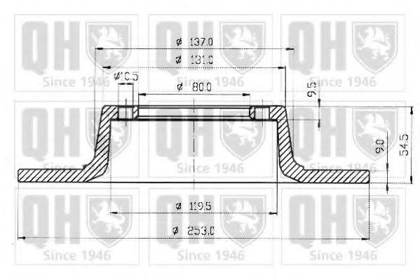 Тормозной диск QUINTON HAZELL BDC3465