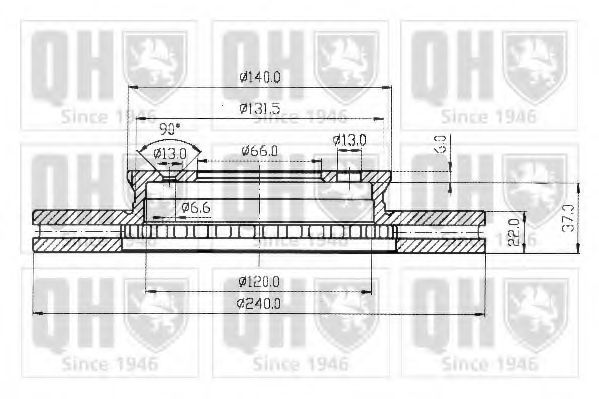 Тормозной диск QUINTON HAZELL BDC3471