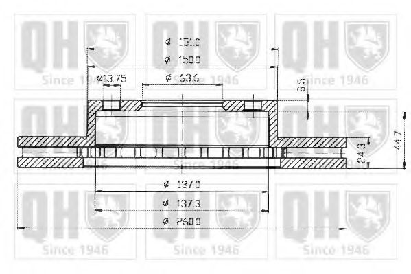 Тормозной диск BRAKE PARTS INC. 952220