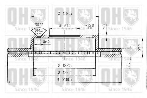 Тормозной диск QUINTON HAZELL BDC3525