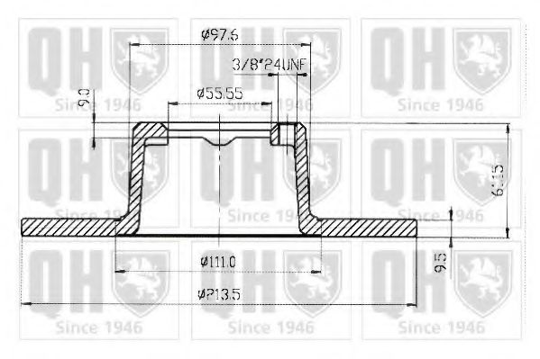 Тормозной диск QUINTON HAZELL BDC3577