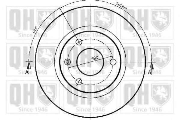 Тормозной диск QUINTON HAZELL BDC3647