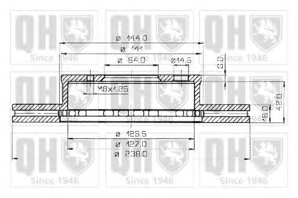 Тормозной диск QUINTON HAZELL BDC3698