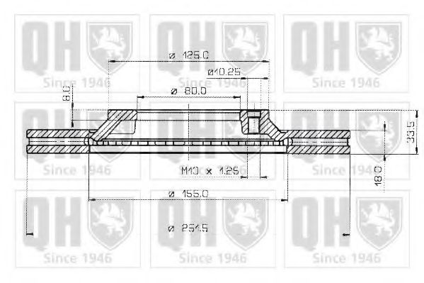 Тормозной диск QUINTON HAZELL BDC3739