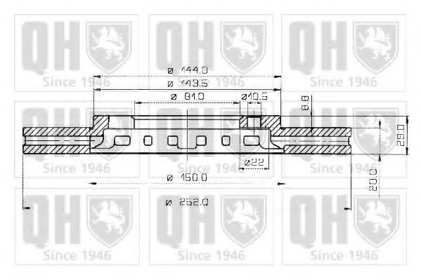Тормозной диск QUINTON HAZELL BDC3750