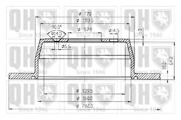 Тормозной диск QUINTON HAZELL BDC3827