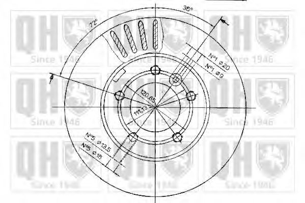 Тормозной диск BRAKE PARTS INC. 955128