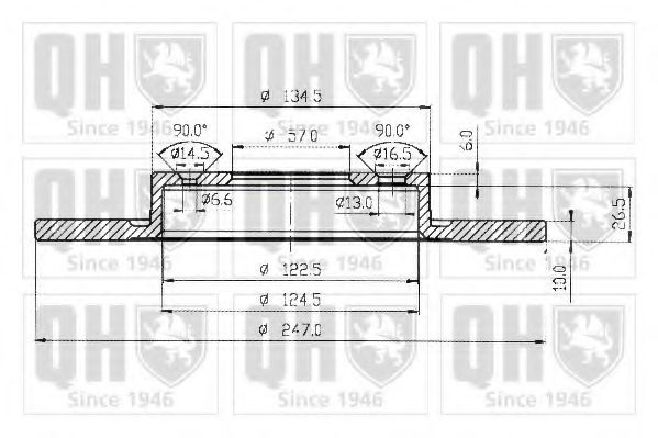 Тормозной диск QUINTON HAZELL BDC3944