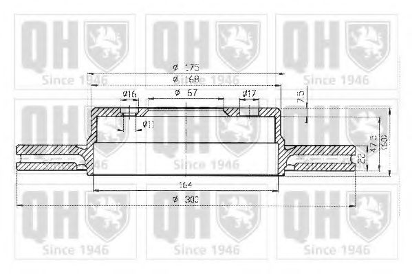 Тормозной диск QUINTON HAZELL BDC4380