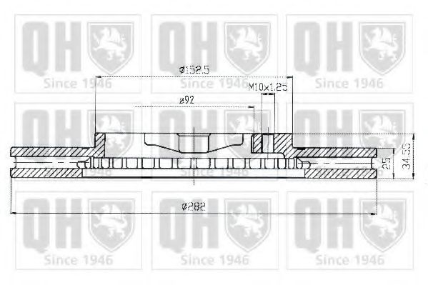 Тормозной диск QUINTON HAZELL BDC4597