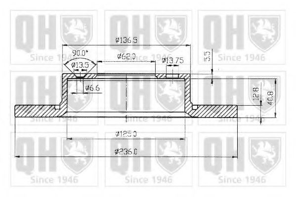 Тормозной диск QUINTON HAZELL BDC4607