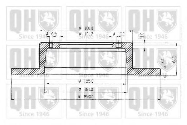 Тормозной диск QUINTON HAZELL BDC4726