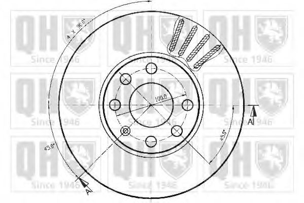 Тормозной диск QUINTON HAZELL BDC4813