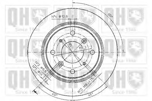 Тормозной диск BRAKE PARTS INC. 955372