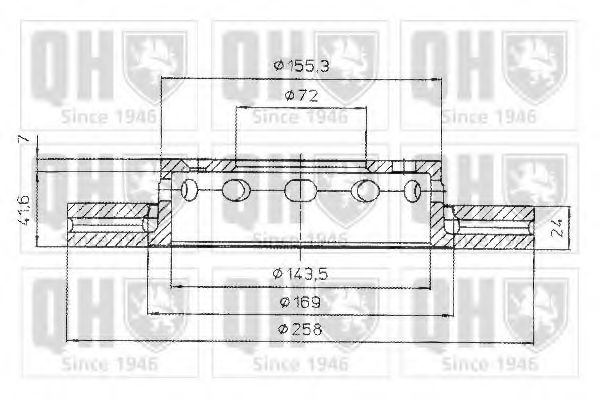 Тормозной диск QUINTON HAZELL BDC5016