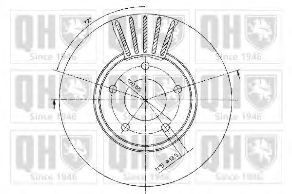 Тормозной диск QUINTON HAZELL BDC5185