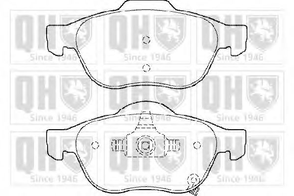 Комплект тормозных колодок, дисковый тормоз QUINTON HAZELL BP1458