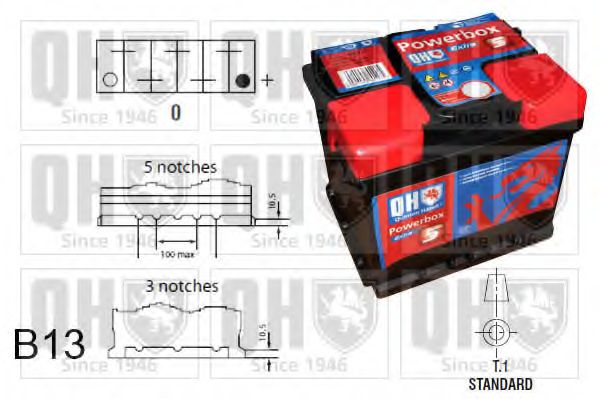 Стартерная аккумуляторная батарея QUINTON HAZELL QBT0635