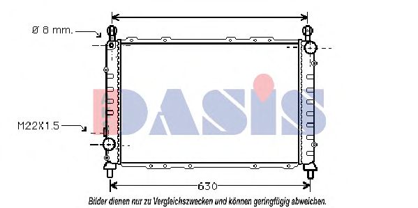 Радиатор, охлаждение двигателя AKS DASIS 010250N