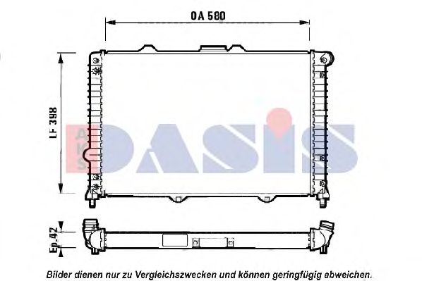 Радиатор, охлаждение двигателя AKS DASIS 011050N