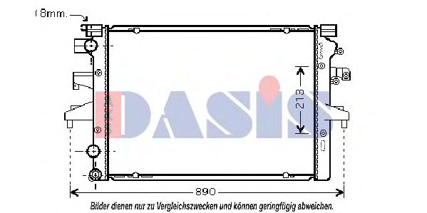 Радиатор, охлаждение двигателя AKS DASIS 041006N