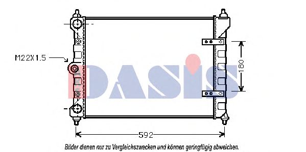 Радиатор, охлаждение двигателя AKS DASIS 041090N