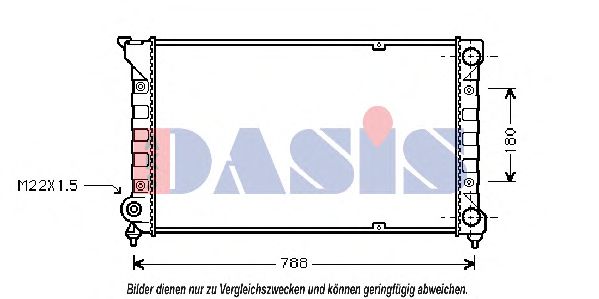 Радиатор, охлаждение двигателя AKS DASIS 041360N