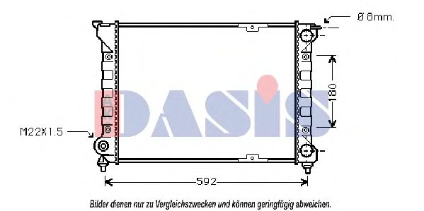 Радиатор, охлаждение двигателя AKS DASIS 043880N