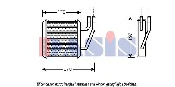 Теплообменник, отопление салона AKS DASIS 046011N