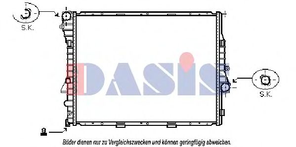 Радиатор, охлаждение двигателя AKS DASIS 050041N