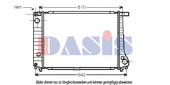 Радиатор, охлаждение двигателя AKS DASIS 050210N