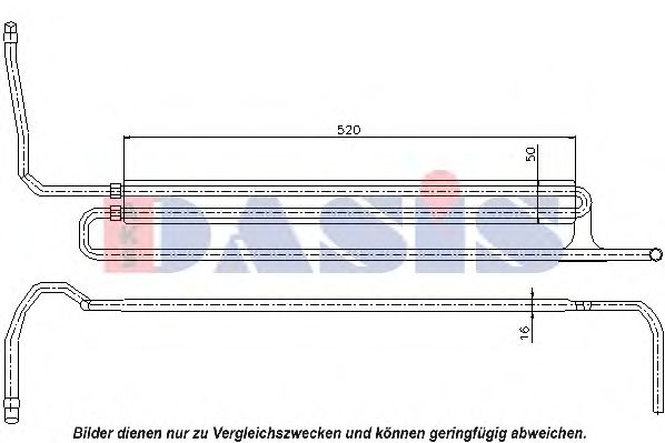 масляный радиатор, двигательное масло AKS DASIS 056005N