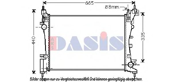 Радиатор, охлаждение двигателя AKS DASIS 060024N