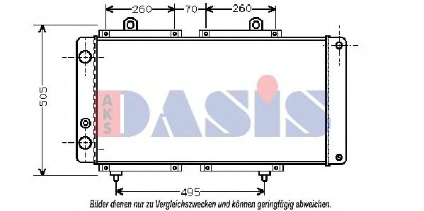 Радиатор, охлаждение двигателя AKS DASIS 060040N