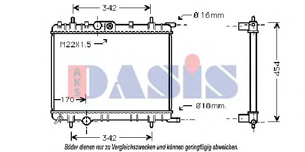 Радиатор, охлаждение двигателя AKS DASIS 060052N