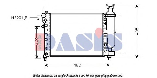 Радиатор, охлаждение двигателя AKS DASIS 060780N