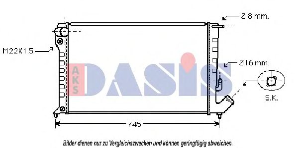 Радиатор, охлаждение двигателя AKS DASIS 061000N