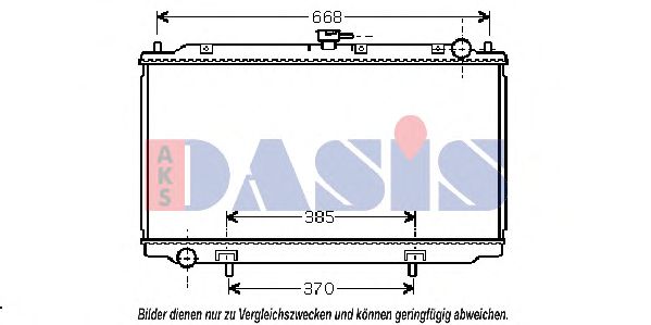 Радиатор, охлаждение двигателя AKS DASIS 070084N