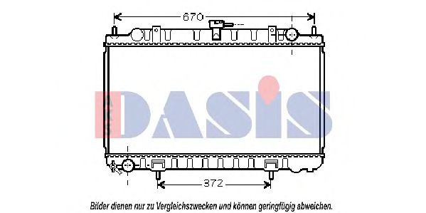 Радиатор, охлаждение двигателя AKS DASIS 070093N