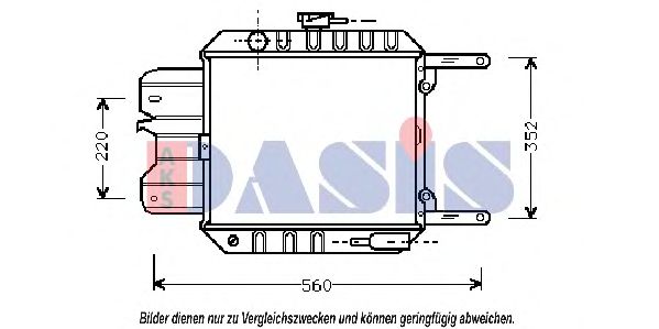 Радиатор, охлаждение двигателя AKS DASIS 070100N