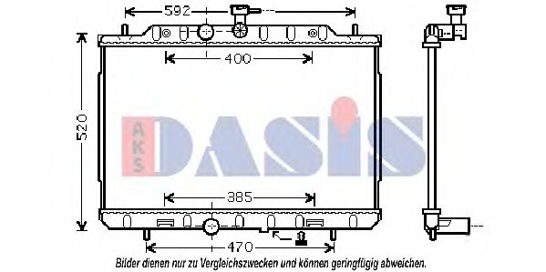 Радиатор, охлаждение двигателя AKS DASIS 070149N