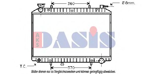 Радиатор, охлаждение двигателя AKS DASIS 070280N