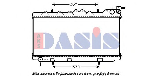 Радиатор, охлаждение двигателя AKS DASIS 070340N