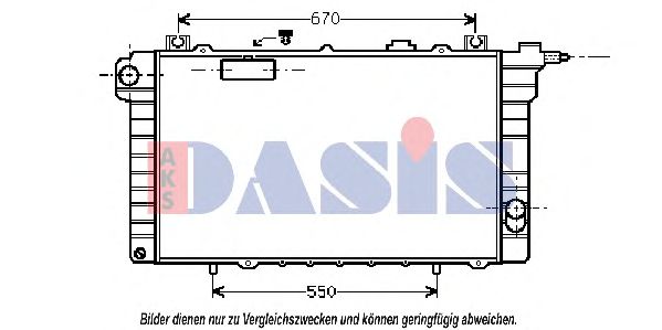 Радиатор, охлаждение двигателя AKS DASIS 070500N