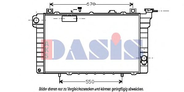 Радиатор, охлаждение двигателя AKS DASIS 070840N