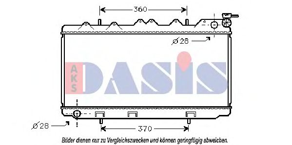 Радиатор, охлаждение двигателя AKS DASIS 071460N