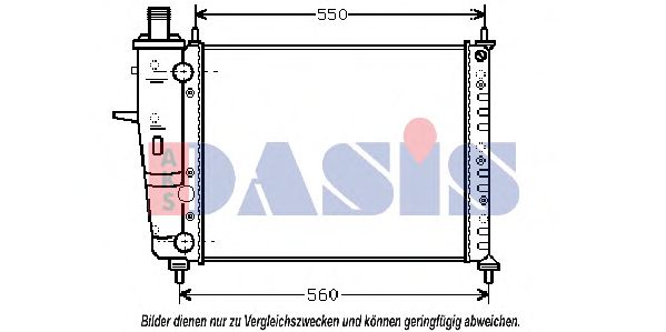 Радиатор, охлаждение двигателя AKS DASIS 080043N