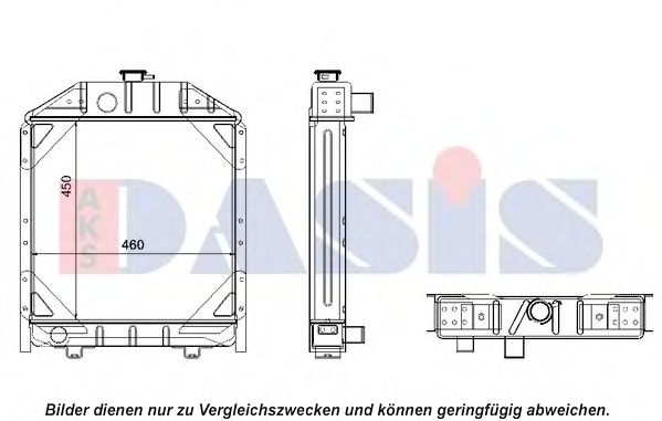 Радиатор, охлаждение двигателя AKS DASIS 080095N