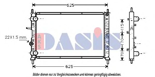 Радиатор, охлаждение двигателя AKS DASIS 081090N