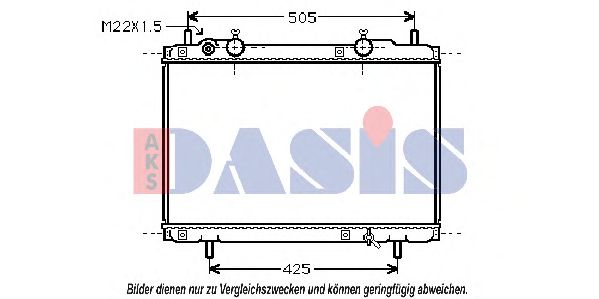 Радиатор, охлаждение двигателя AKS DASIS 081170N